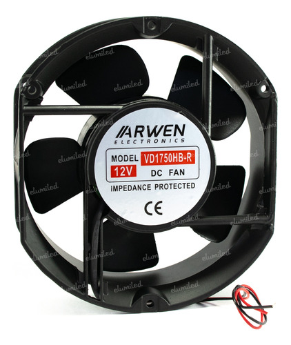 Cooler 17.2x15x5.2 Ruleman 2 Cables Carcaza Aluminio 12v