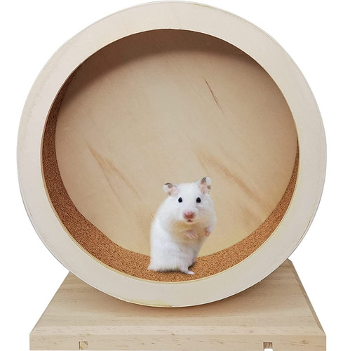 Hamster Wooden Wheels, Small Pets Silent Running Wheel, Mute