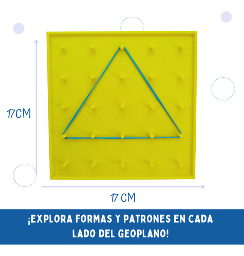 Geoplano Doble Cara Paquete 10 Piezas - Material Didáctico