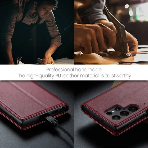 Funda De Piel Con Tapa Caseme Para Samsung Galaxy S25 Ultra S24 Fe S23 S22 S21 S20 S10 Plus A16 A56