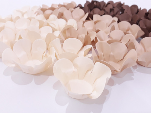 Imagem 7 de 9 de 800 Forminhas Doces Finos Flor Papel Casamento