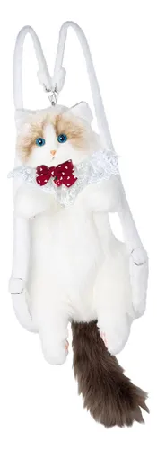 Bonita Mochila De Peluche Con Forma De Gato, Bolso De