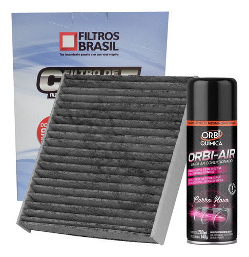 Kit Filtro Cabine Higienizador Carvão Ativado Fiat Cronos