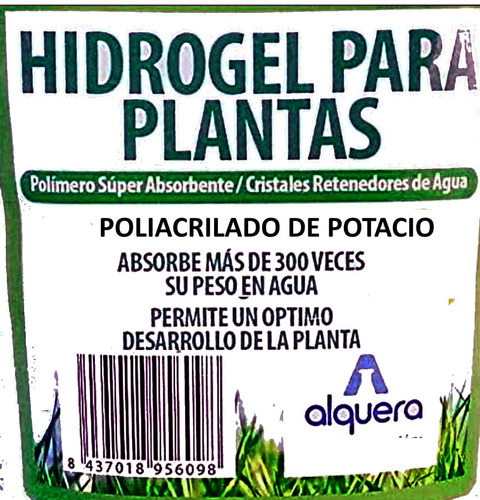 Hidrogel Agricola Poliacrilato De Potasio 1kg Envío Gratis