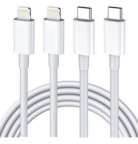 Paquete De 2 Cables Usb C A Lightning, Cargador De iPhone De