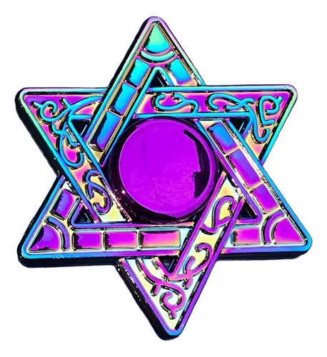 Hand Spinner Fidget Martelo Mjonir Thor Giratório Metal Spinner Giratório Hexagrama Dupla Triângulo