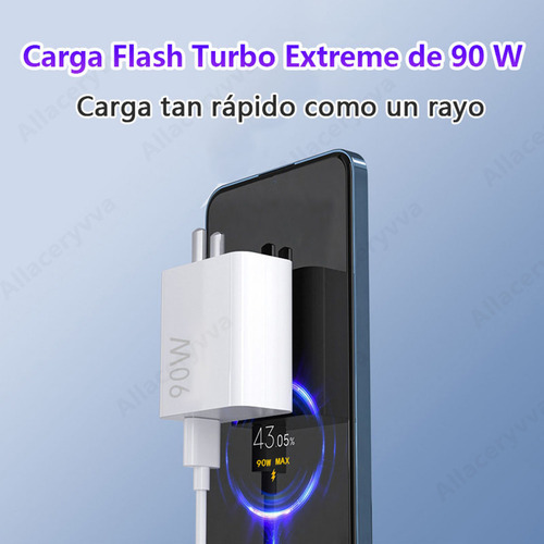Allaceryvva® 90w Cargador Turbo Rapida 6a Type C para Xiaomi/Poco/Redmi Para Poco X7 Pro/Poco F6 5G Charger de 90 W/67 W/45 W/33 W/18 W