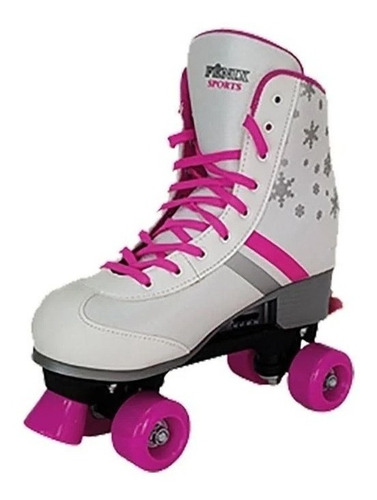 Imagem 5 de 7 de Patins 4 Rodas Retrô Clássico Ajustável Menina Rollerskate