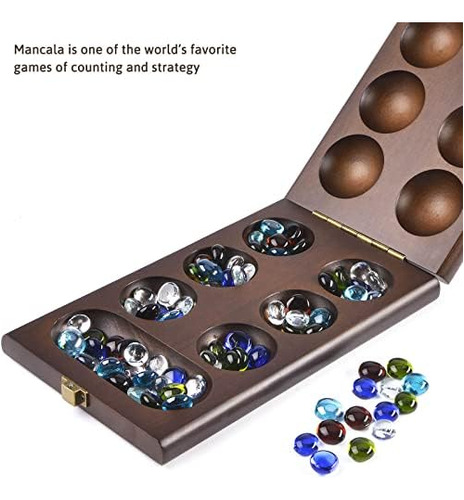 Juego De Mesa Amerous-mancala De Madera