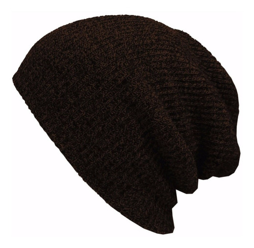 Beanie Chullo Gorro Unisex Modelo Jaspeado Color Marron