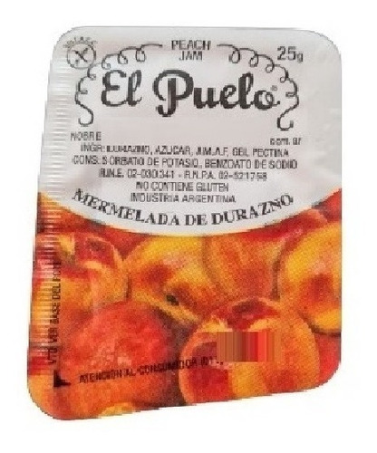 Mermelada Durazno Individual Mini Potes X10 Cajas (120x20g)