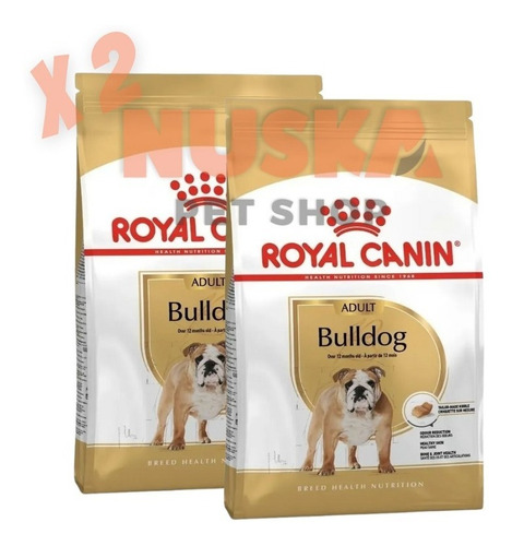 Royal Canin Bulldog Adulto 12 Kg X 2 Unidades Nuska