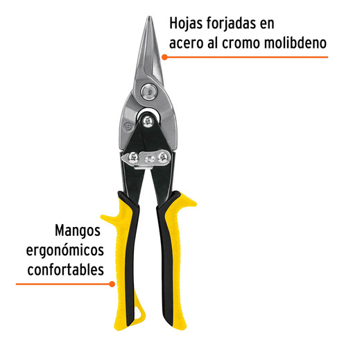 Tijera De Aviación 10in corte Recto Truper
