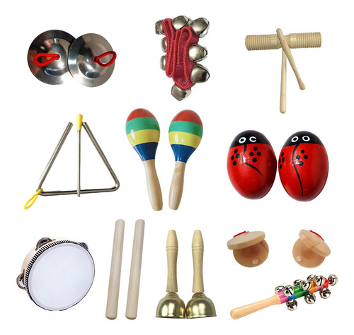 Instrumentos Musicales De Percusión Montessori, 11 Piezas