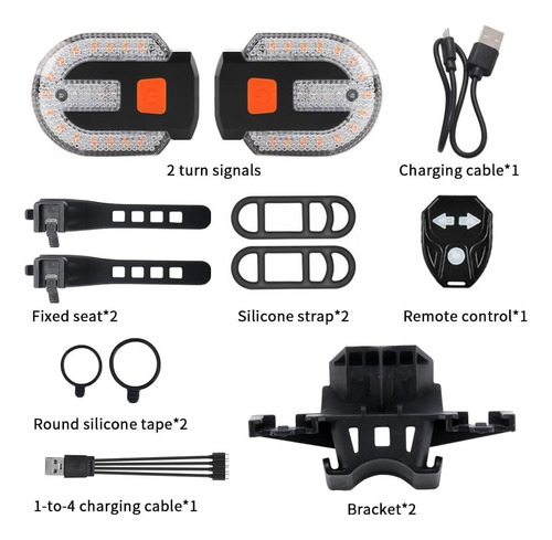 Luz Trasera De Bicicleta De Bicicleta Teguangmei 2pcs Con De