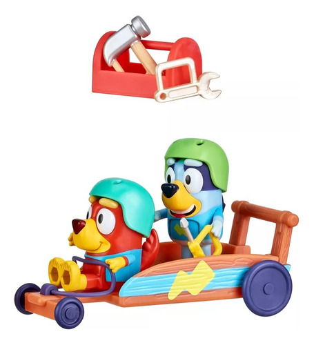 Figuras De Bluey Y Rusty Go Kart