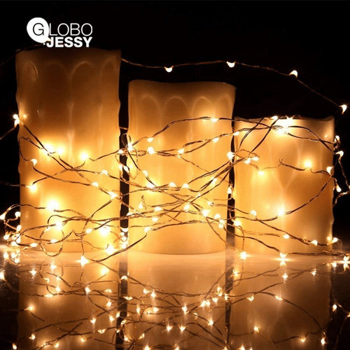 Luces Led Hada 10 Metros 100 Leds A Pilas Guirnalda