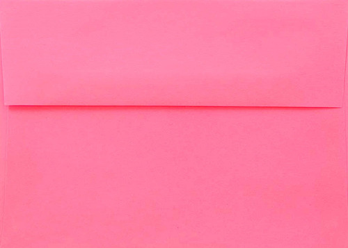 Paquete De 25 Sobres A6 De Color Rosa Intenso Para Tarjetas,