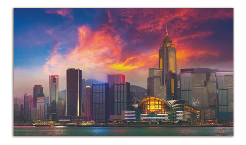 Cuadro Acrílico Hong Kong Victoria   70x120