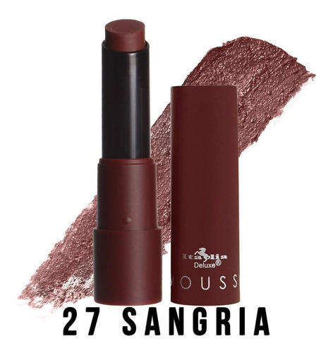 Labial Top Five Mousse Mate Italia Deluxe Color Sangria