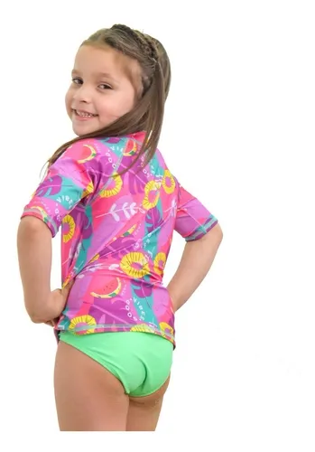 Conjunto Uv 50 Nena Malla Y Remera 2 Al 8 2162f