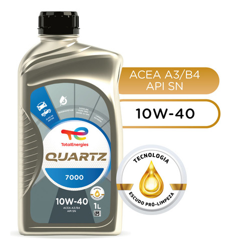 Aceite 10w-40 Total Quartz 7000 1 Litro