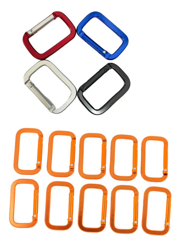10 Pedazos Gancho De Mosquetón De De Rectangular Broche De