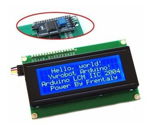 Blue Serial Iic/i2c/twi 2004 204 20x4 Pantalla Lcd Arduino