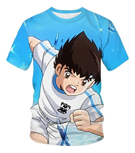 Camiseta Anime Con Estampado De Fútbol De Captain Tsubasa