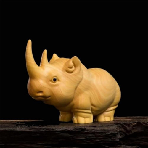 Conjunto De 3 Esculturas Y Figuras De Animales Talladas En