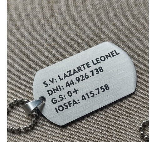 Chapa Militar Fuerzas Armadas Policia Escudos Personalizada