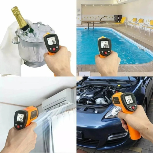 Imagem 3 de 4 de Termômetro Laser Digital Profissional Industrial E Culinário