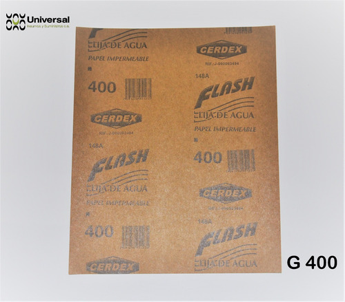 Lija  Grano # 400    Cerdex    Flash - (4 Pack)