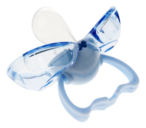 Chupete De Silicona Para El Pezón Del Cabeza Plana Azul