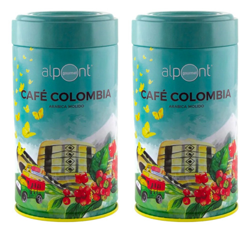 2 Pack Cafe Molido Colombia Alpont 250 Grs