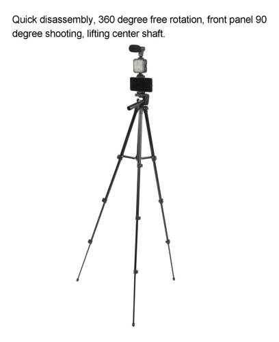 @ Vlog TriPod Kit Equipo De Grabación De Video Mic Led Luz