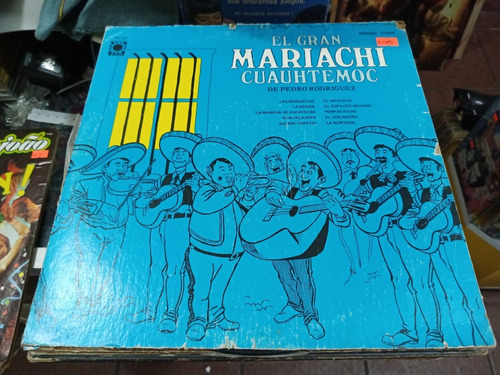 Lp El Gran Mariachi Cuauhtémoc En Acetato,long Play