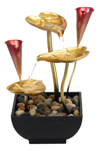 Fuente De Agua De Mesa Cascada Escritorio Fenshui Lotus