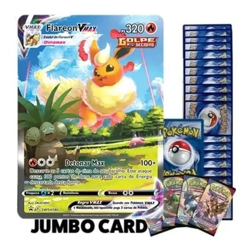 Carta Pokémon Ultra Rara c/ Muita Vida Hp Alto Vmax + Brinde