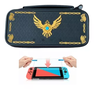 Estuche Rígido De Monster Hunter Nintendo Switch + Vidrio