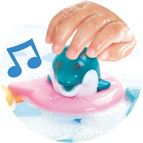 Imagen 4 de 10 de Juego Para Baño Delfines Do Re Mi Con Sonido Tomy 92116 Edu