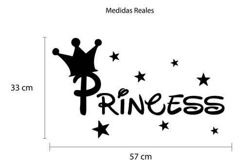 Vinil Decorativo Frase Princess Pegatinas Infantil