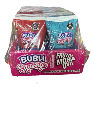 Dulce En Pasta Bubli Squeese 10pz