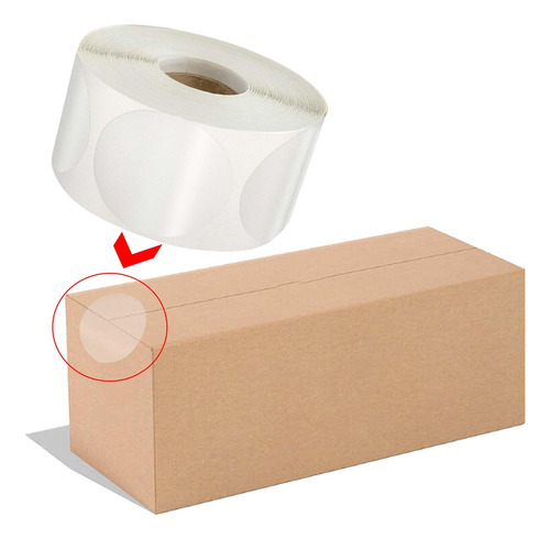 500 Uds. Sellos Transparentes Minoristas, Etiquetas De 5cm