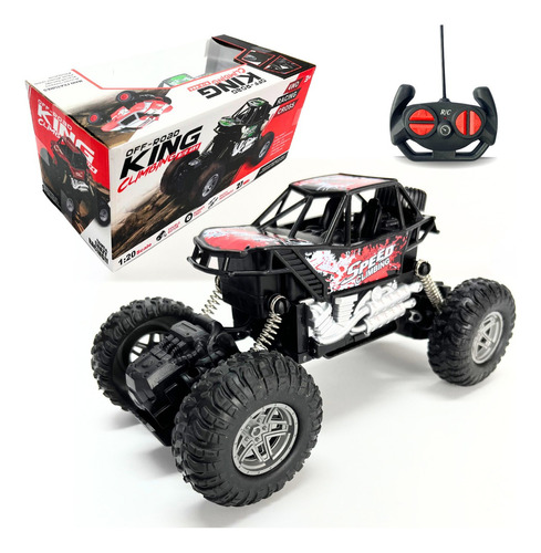 Carrinho De Controle Remoto 4x4 Monster Truck Blink Off Road Cor Vermelho