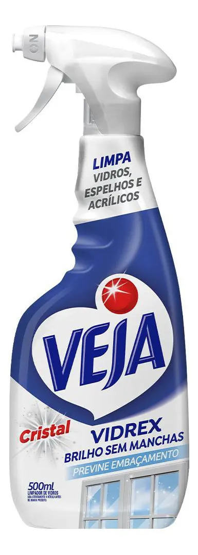 Limpa Vidros Spray Vidrex Cristal 500ml Veja