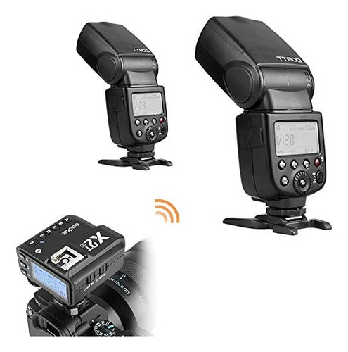 Godox 2x Tt600s Hss 2.4g Flash Inalámbrico Speedlite Y Recep