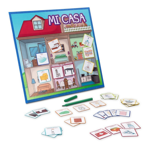 Imagen 3 de 4 de Tablero Didáctico Mi Casa - Imantado Ms