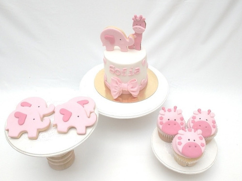 Torta Baby Shower Minitortas Cupcakes Cookies Candy Bar