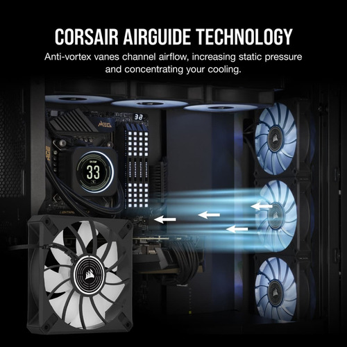 Imagen 7 de 9 de Cooler Gabinete Corsair Ml120 Led Elite White 120mm